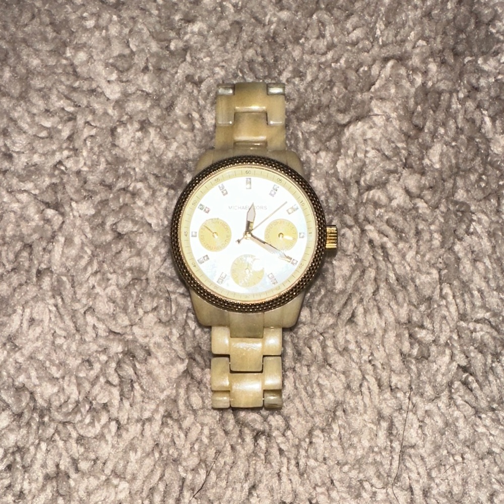 Michael Kors Tan Chronograph Watch